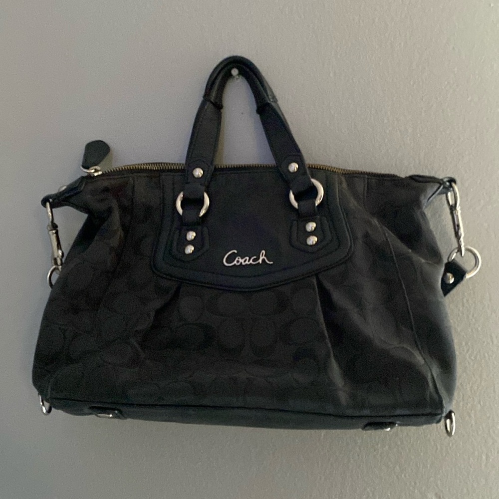 Vintage coach medium black purse